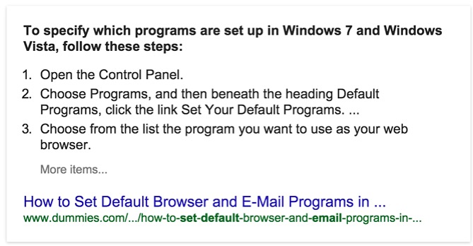 Featured Snippet Answers How to Set Default Browser and E-Mail Programs in...