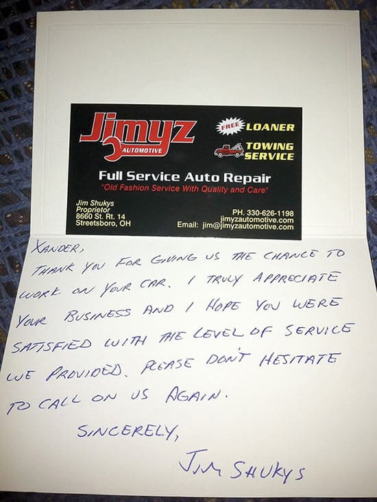 Jimyz Automotive story was posted on Reddit with the appropriately titled topic of “I have never in my life seen this level of customer service”