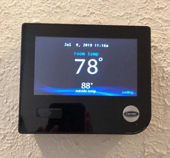 My new programmable thermostat to accompany my new high efficiency heating and cooling system