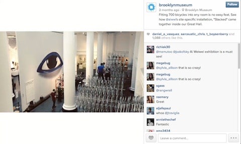 Brooklyn Museum paired photos and videos with text to get people excited